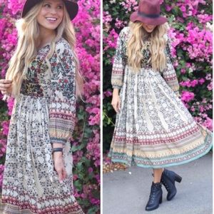 NWT Anthro Far Fields Midi Dress Sz 0